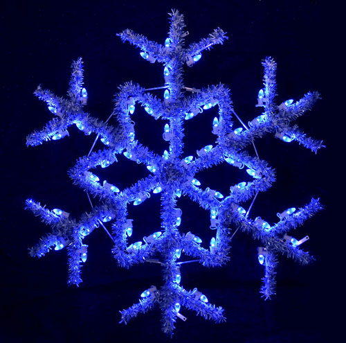 versatile 4 feet hanging snowflake featuring blue c7 led versatile 4 feet hanging snowflake featuring blue c7 led