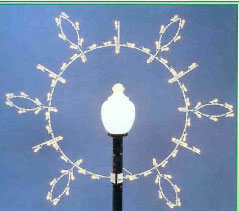 Lamppost Silhouette Teardrop Snowflake, Lamppost 6 Feet