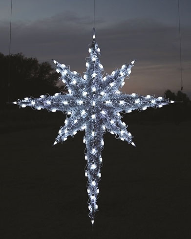 Hanging Moravian Star, 6 feet, Cool White