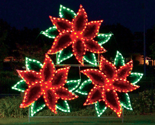Holiday Lights - Poinsettia Cluster