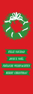 Multiple Languages Holiday Wreath Banner