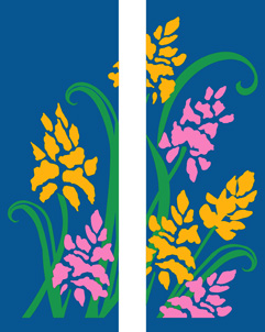 Yellow & Pink Flowers Spring Double Banner