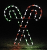Large Crossed Candy Canes Commercial Christmas Holiday LED Light Decorations