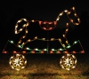Extra Rocking Horse Train Car Commercial Outdoor Light Decoration