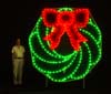 Garland Wreath with Bow and Lights