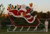 Animated Santa in Sleigh Garland Christmas Lights Commercial Outdoor Decoration - daytime