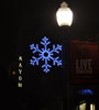 blue snowflake pole decoration