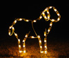 Large 3.4 feet tall standing lamb nativity scene holiday light decoration with C7 LED lights