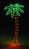 Large 8 foot palm tree commercial LED light decoration, perfect for outdoor nativity scene