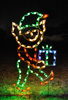 Santa's Helper Elf Holding Gift Package Commercial Holiday Lights Display