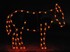 Large Donkey Outdoor Commercial LED Light Display, perfect for holiday season nativity scene decoration