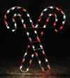 Large Crossed Candy Canes Commercial Christmas Holiday LED Light Decorations