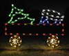 Extra Gondola Train Car with Drum  Commercial Outdoor Light Decoration