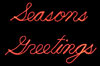 Red Season's Greetings Rope Light LED Sign Display - portrait (stacked) orientation