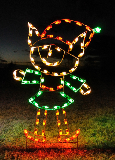Silhouette Playful Girl Elf - Santa's Helper Elves (LED)