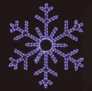 Hanging 48 inch 6-Point Snowflake - Warm White