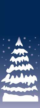 Snowy Pine Tree Banner