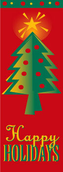 Christmas Tree Happy Holidays Banner