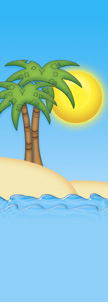 Palm Tree Summer Beach Banner
