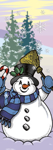 Snowman with Broom Winter Season Banner