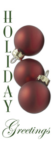 Holiday Greetings Ornaments Banner