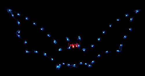 5' Silhouette Flying Bat Halloween Light Display