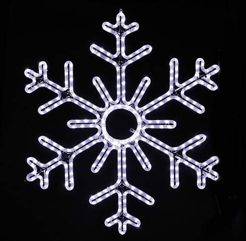 Hanging 36 inch 6 Point Snowflake in Pure White