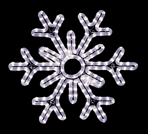 Hanging 18  inch 6 Point Snowflake in Pure White