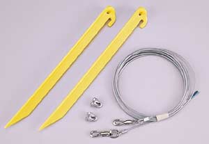 Guy Wire Kit - 10' Wire with 12" Stakes