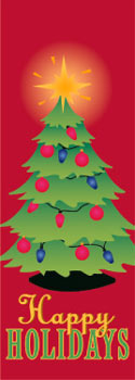 Happy Holidays Christmas Tree Banner