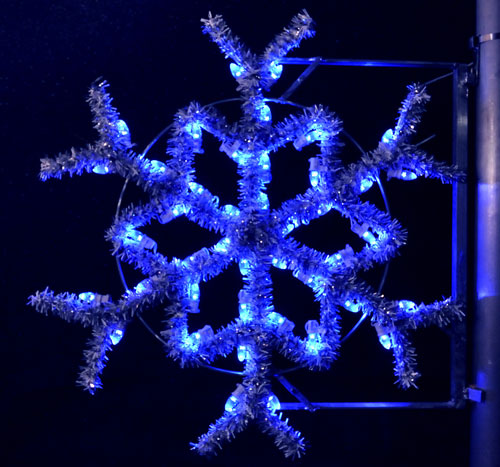 Blue Garland Snowflake, 3 Ft. Pole Decoration