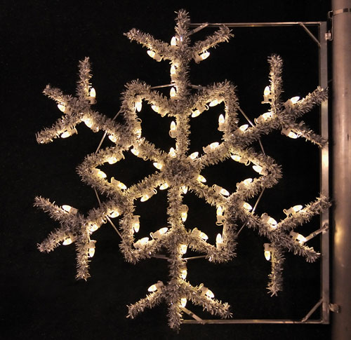 Garland Snowflake, 4 Ft. Pole Decoration in Warm White