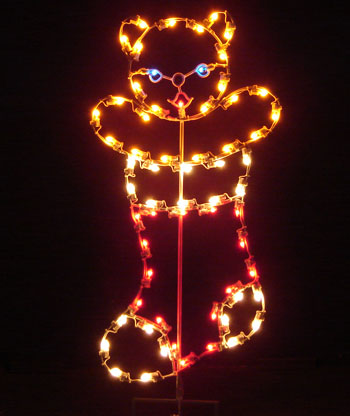 Silhouette Bear in Stocking, 4 Feet