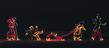 Silhouette Skating Couple