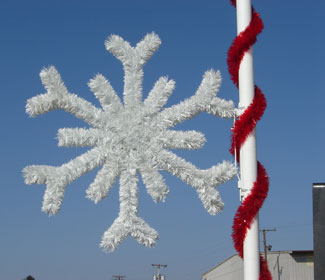 Pole Mount Garland Snowflake, Pole Mount 5 Feet