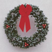 Building Front Deluxe Garland Wreath, 6 and 8 feet