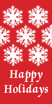 Happy Holidays Snowflake Banner