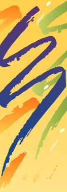 Multi-Seasonal Swishes on Yellow Background Banner