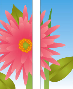 Flowers: Large Pink Flower Double Banner