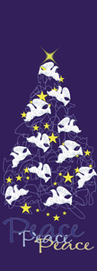 Peace Doves Holiday Tree Banner
