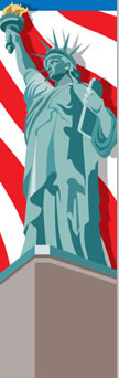 Lady Liberty Patriotic Light Pole Banner