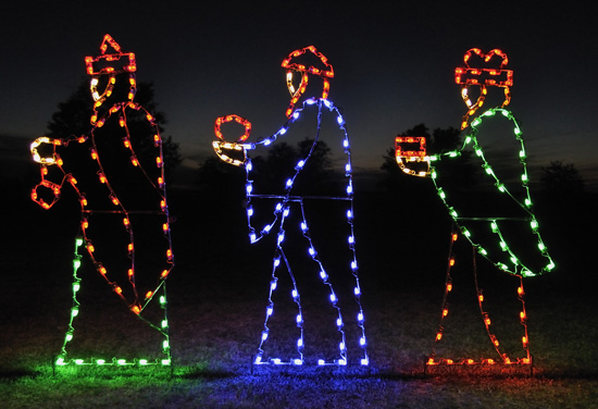 Large Three Wisemen Set Outdoor Light Display