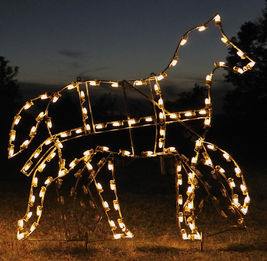 Animated Victorian Horse Outdoor LED Light Decoration