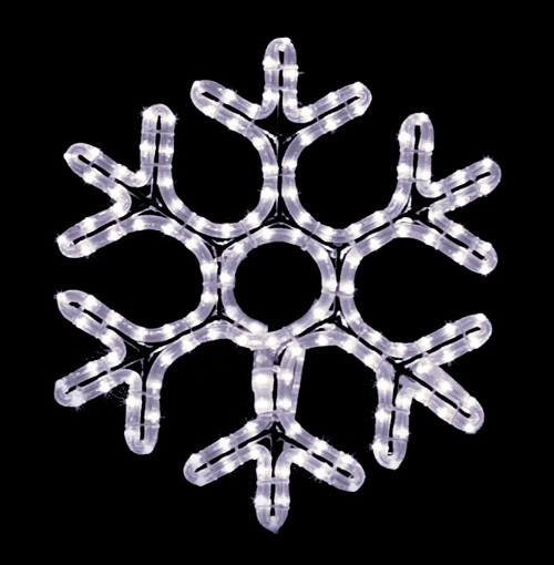 Gorgeous hexagon hanging snowflake featuring pure re white RL LED light outdoor winter decorations