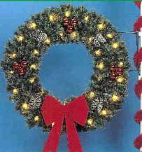 Pole Mount Deluxe Garland Wreath, Pole Mount 4 and 5 Feet