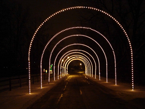 Silhouette Holiday Lights Arch, 17 X 27 feet