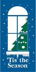 'Tis the Season Tree in Window Banner