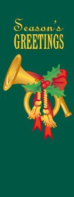 Season's Greetings with French Horn Banner