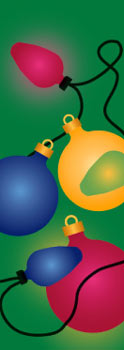 Colorful Holiday Ornaments Banner
