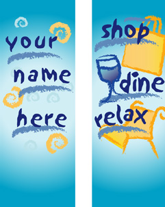 Shop Dine Relax Double Banner